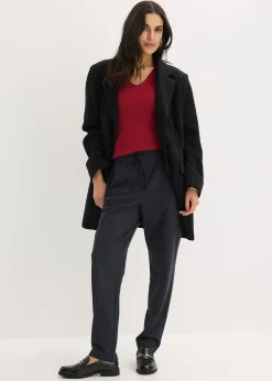 Pull manches courtes côtelé