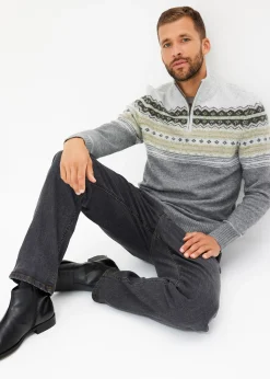 Pull norvégien à col montant