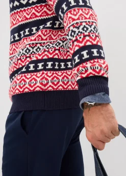 Pull norvégien doux en coton mélangé