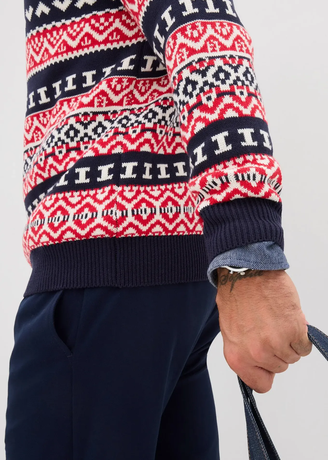 Pull norvégien doux en coton mélangé