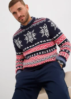 Pull norvégien doux en coton mélangé