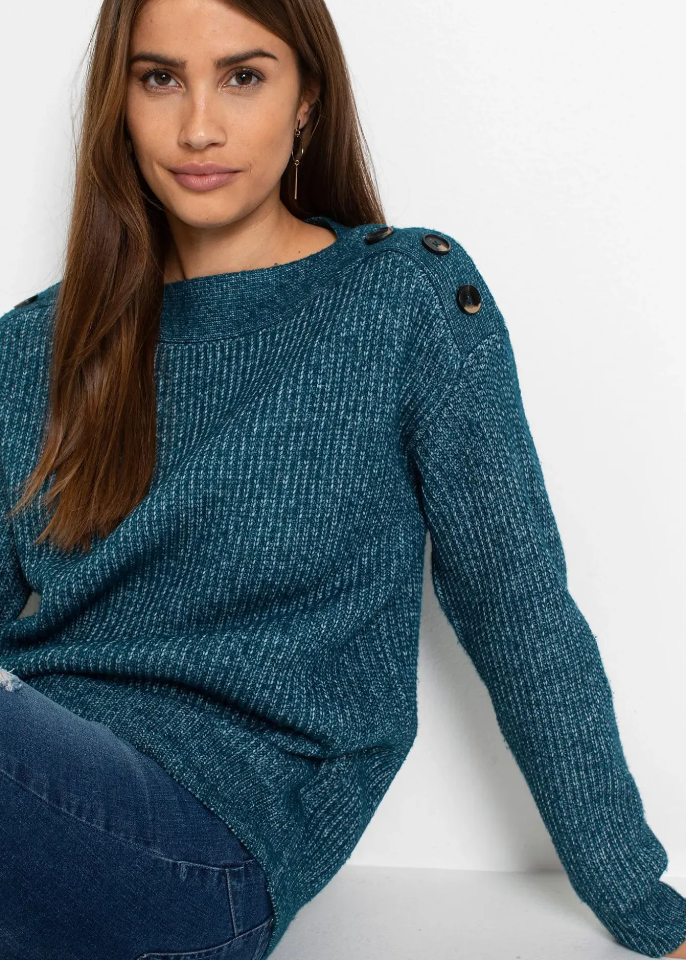 Pull oversize à boutons