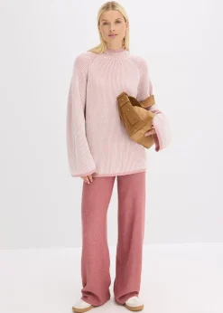 Pull oversize à col montant