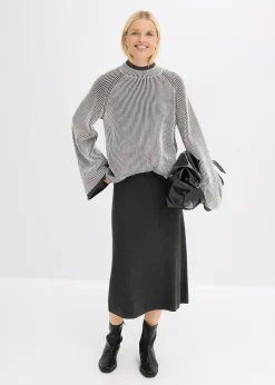 Pull oversize à col montant