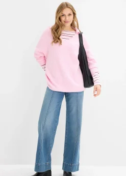 Pull oversize à col polo