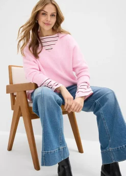 Pull oversize à col polo