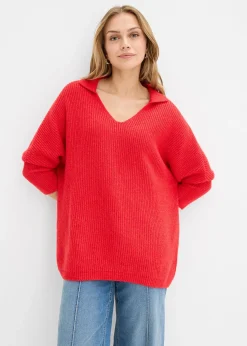 Pull oversize à col polo