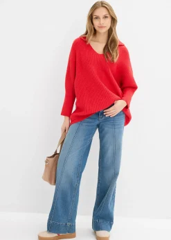 Pull oversize à col polo