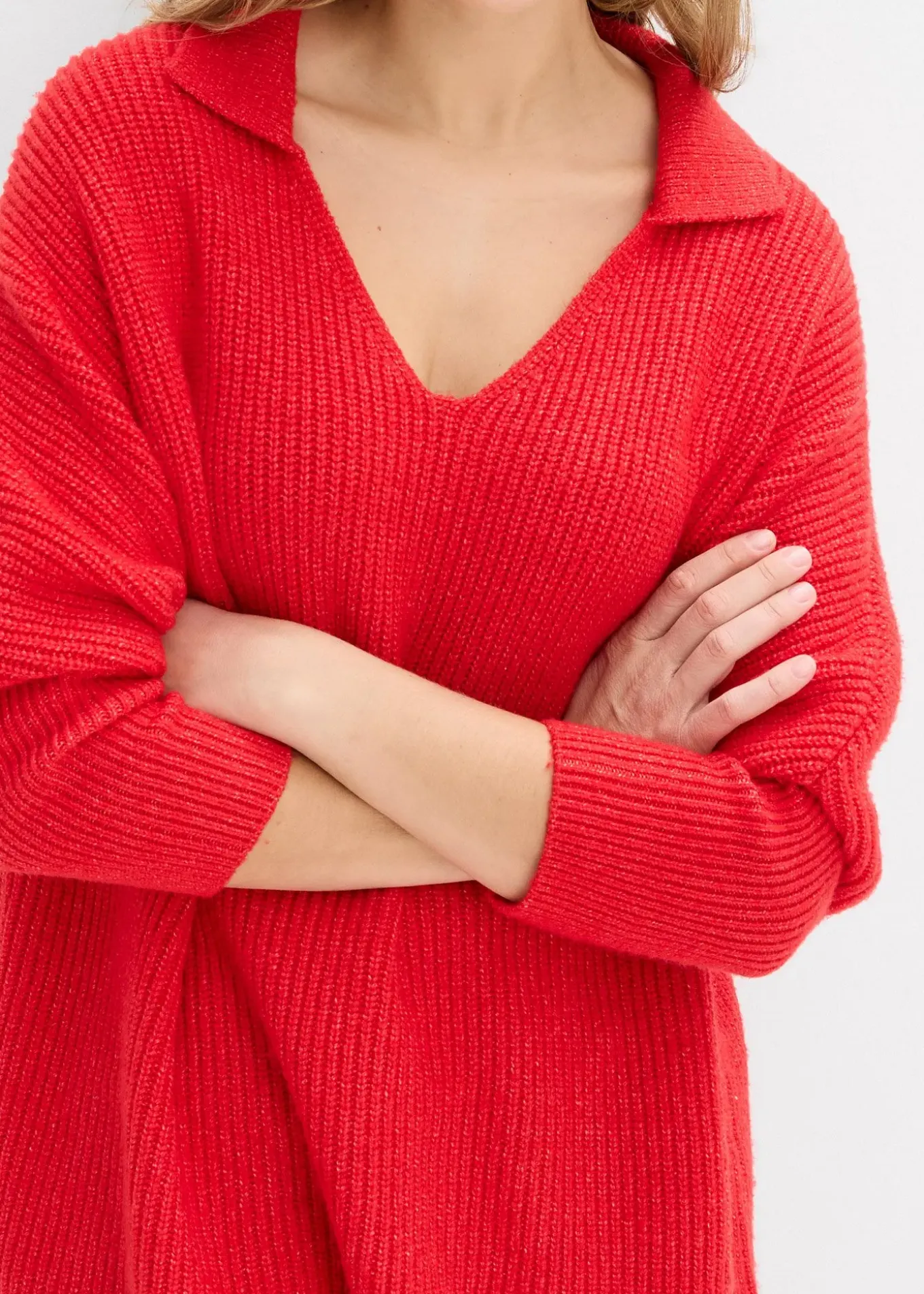 Pull oversize à col polo