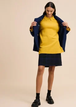 Pull oversize à col roulé ouvert et fentes latérales