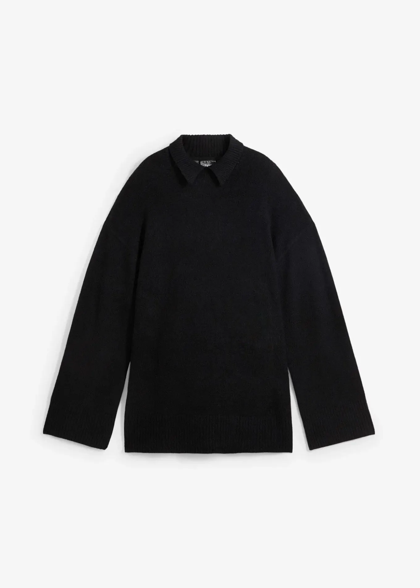 Pull oversize à col roulé ouvert et fentes latérales