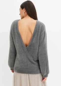 Pull oversize à décolleté profond dans le dos