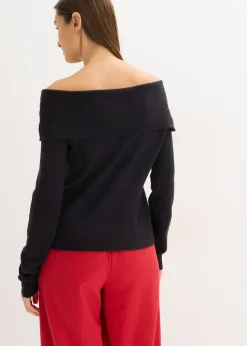 Pull oversize à encolure Bardot