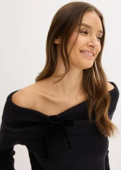 Pull oversize à encolure Bardot