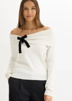 Pull oversize à encolure Bardot