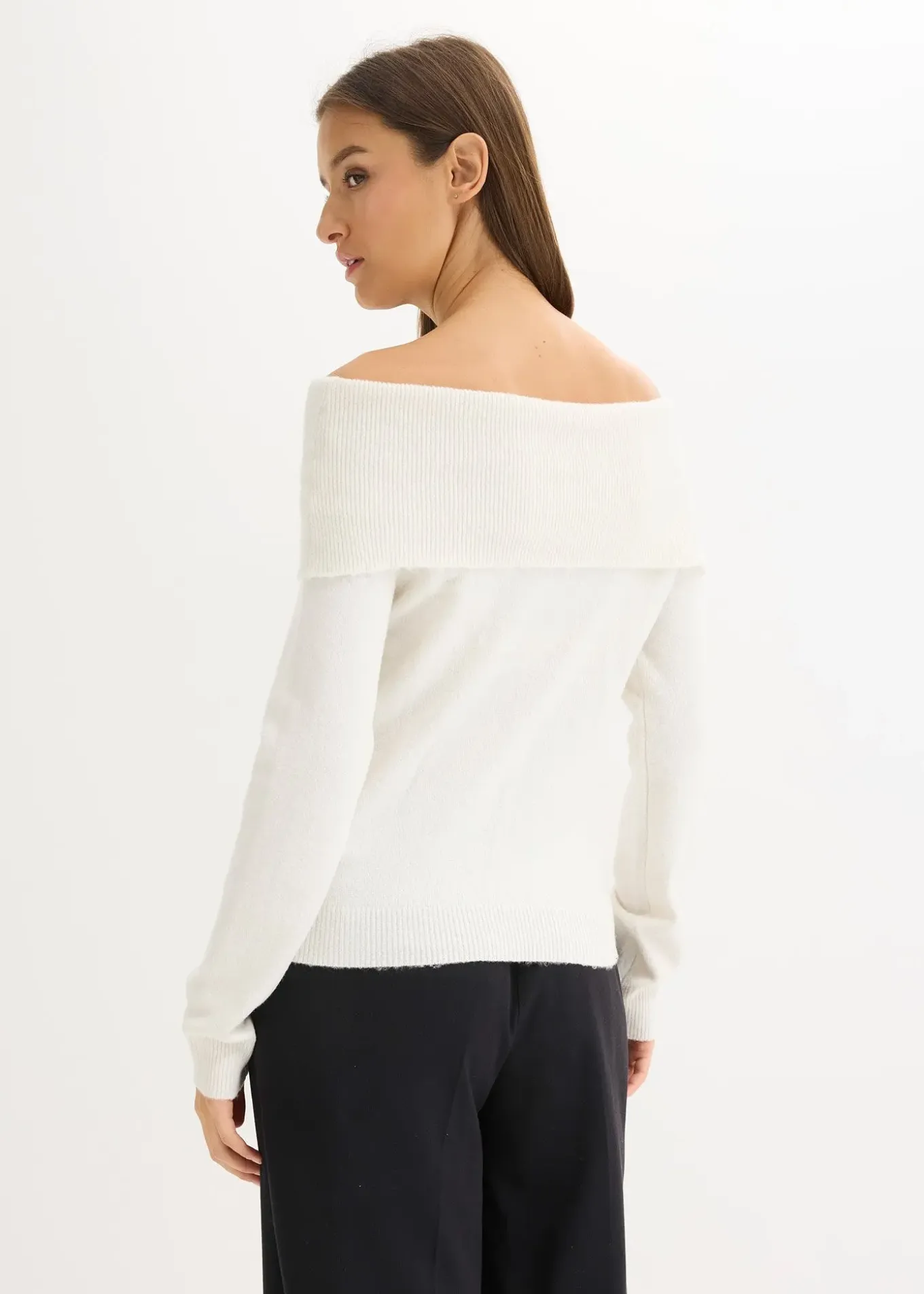 Pull oversize à encolure Bardot