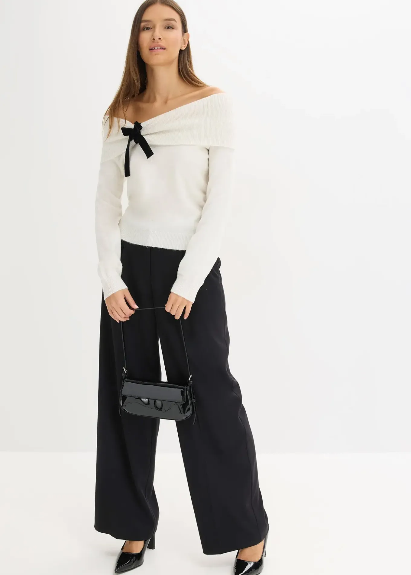 Pull oversize à encolure Bardot