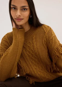 Pull oversize à franges