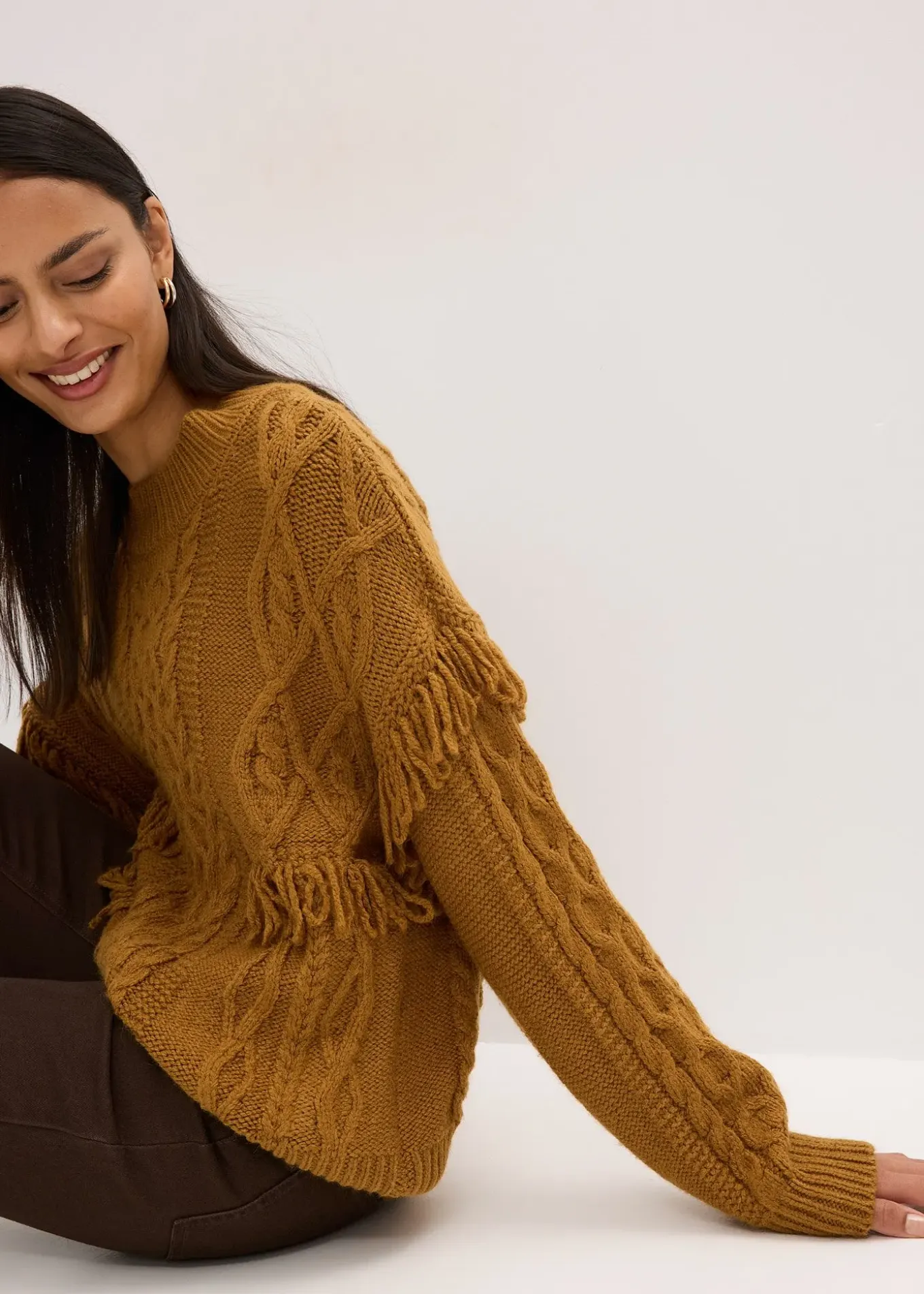 Pull oversize à franges