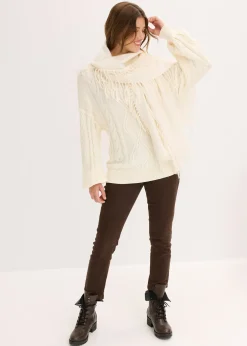 Pull oversize à motif torsadé