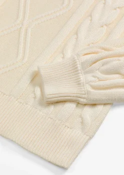 Pull oversize à motif torsadé