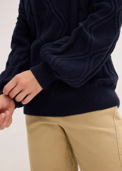 Pull oversize à motif torsadé