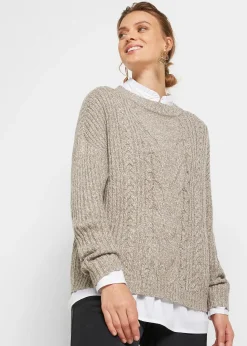 Pull oversize à torsades