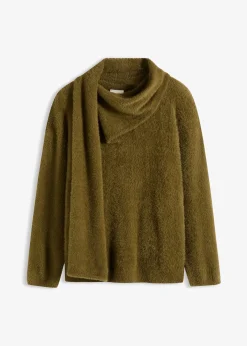 Pull oversize avec écharpe