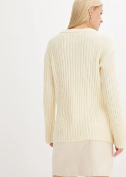 Pull oversize côtelé