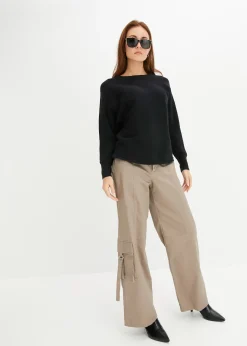 Pull oversize côtelé