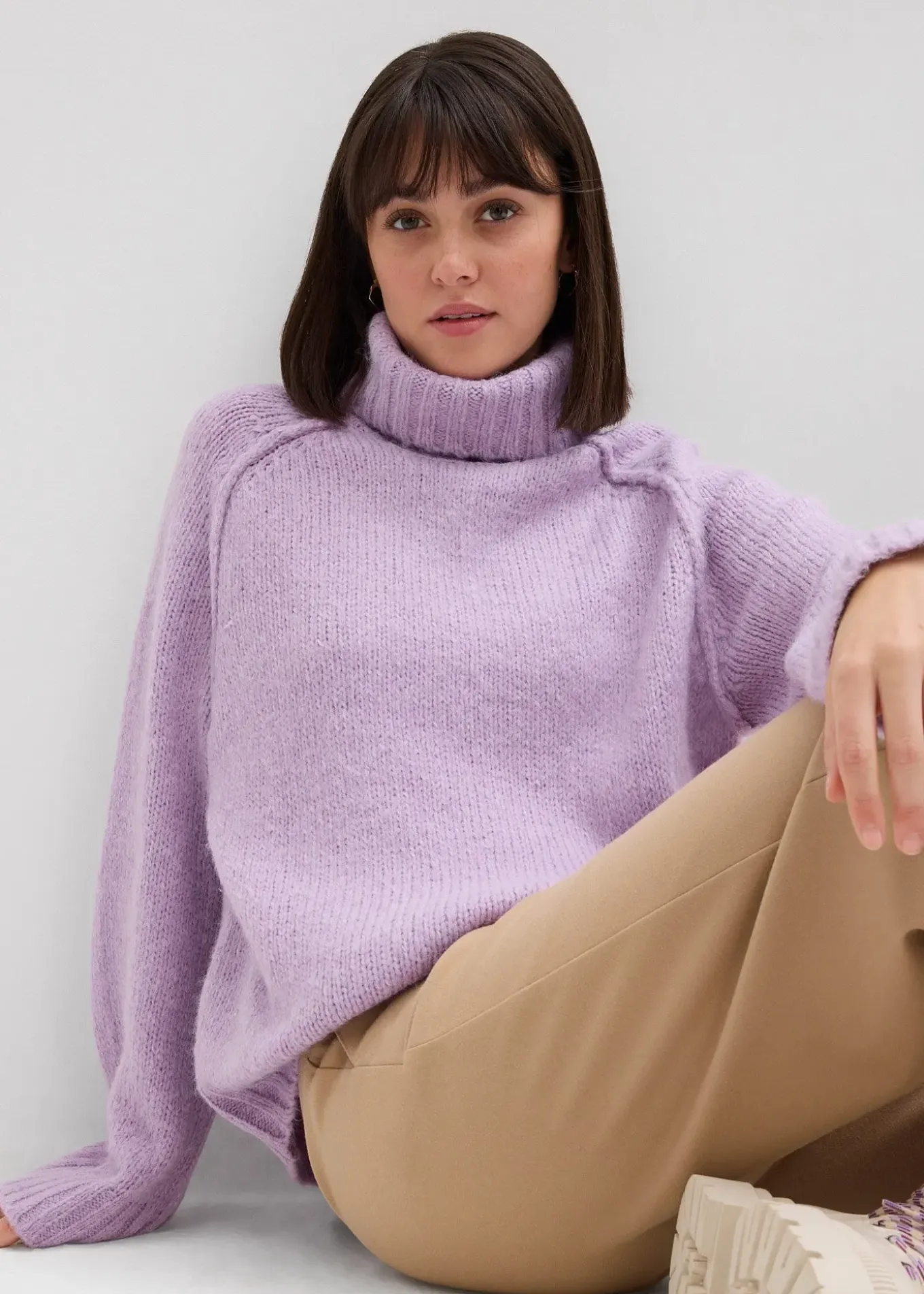 Pull oversize en grosse maille