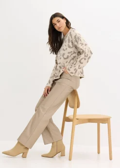 Pull oversize en jacquard à sequins