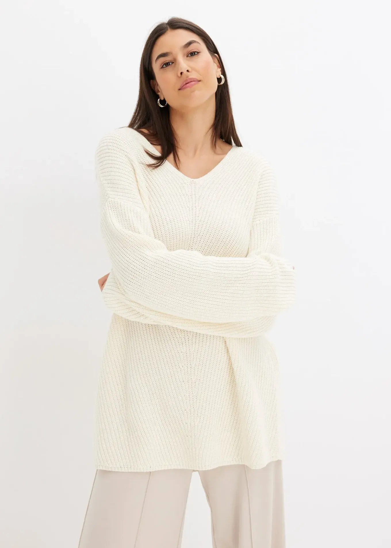 Pull oversize en laine mélangée