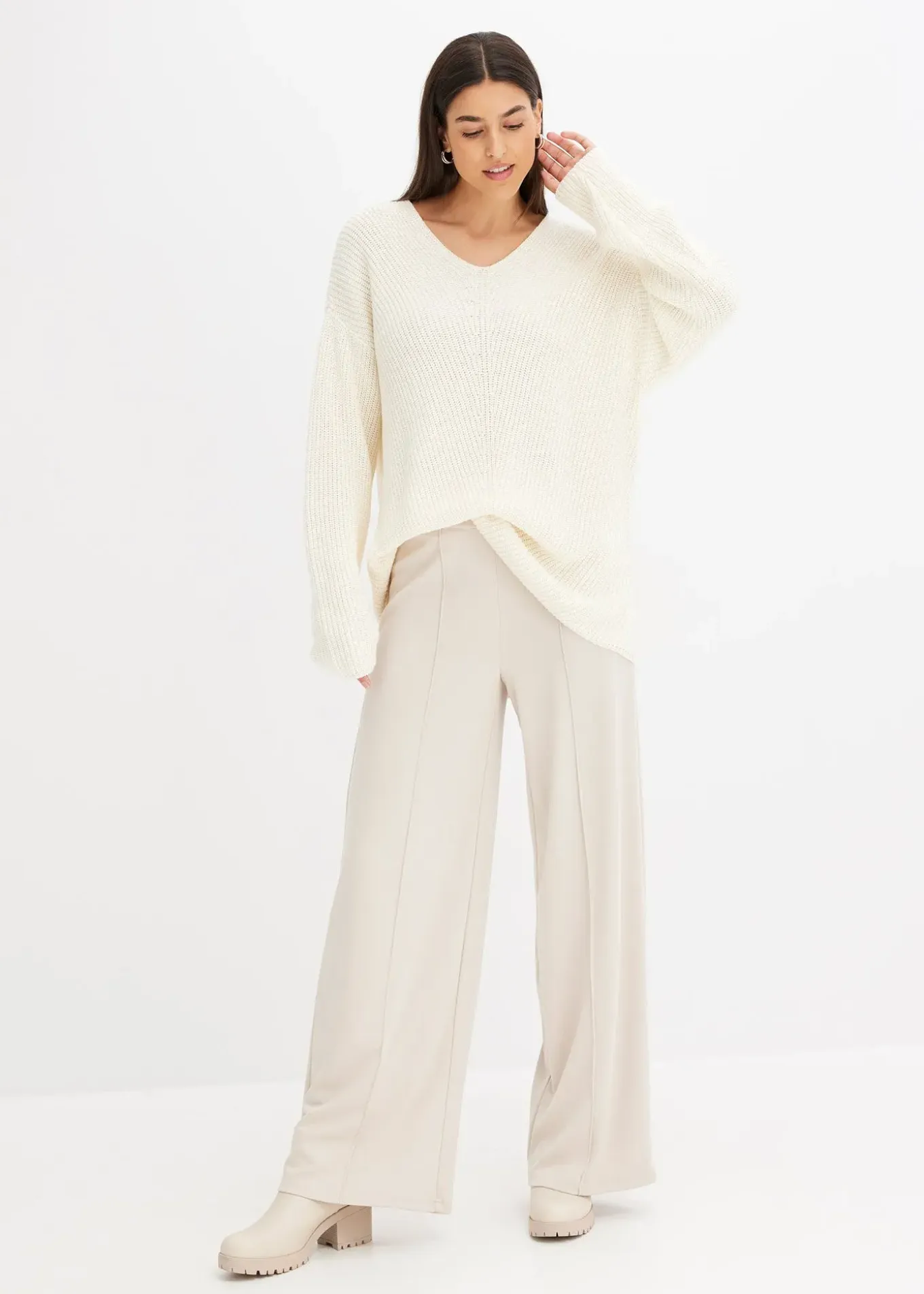 Pull oversize en laine mélangée