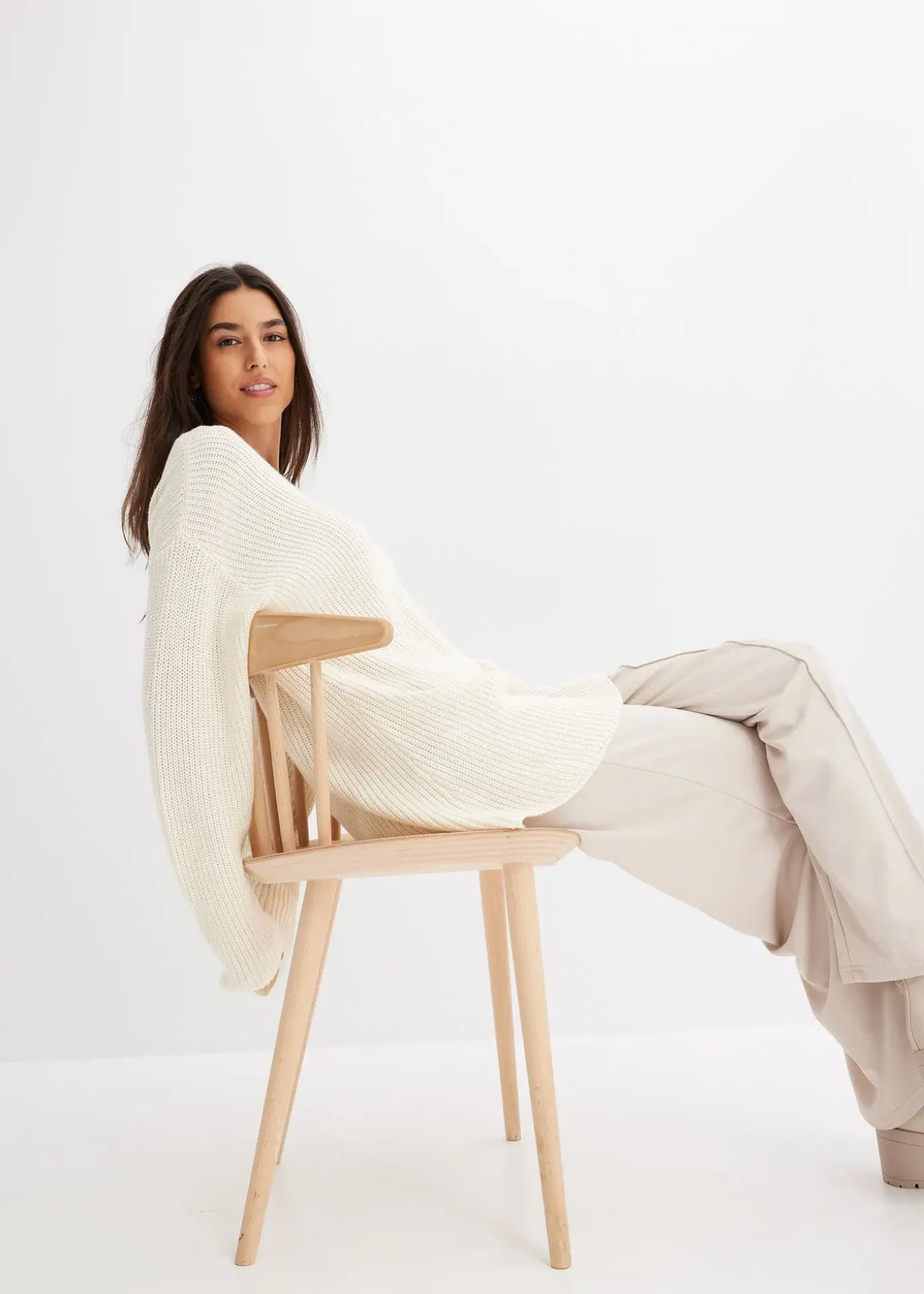 Pull oversize en laine mélangée