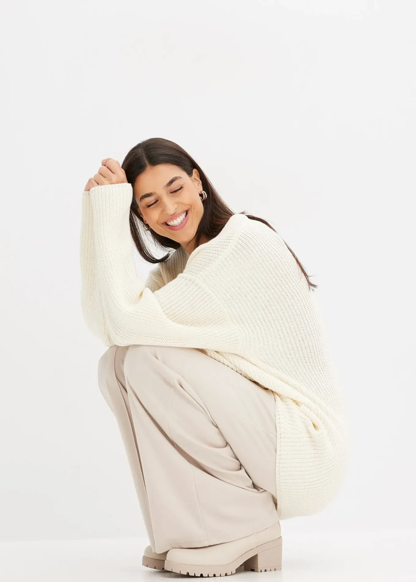 Pull oversize en laine mélangée