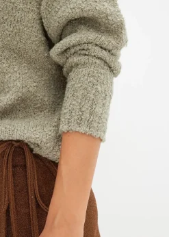 Pull oversize en maille bouclette
