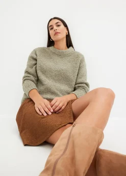 Pull oversize en maille bouclette