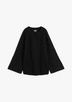 Pull oversize en maille torsadée