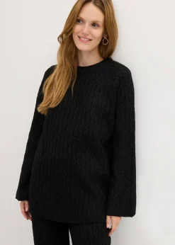 Pull oversize en maille torsadée