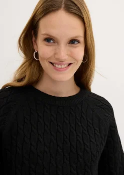 Pull oversize en maille torsadée