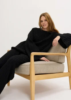 Pull oversize en maille torsadée