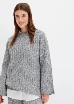 Pull oversize en maille torsadée