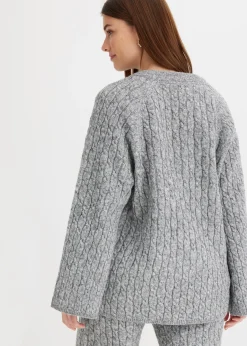 Pull oversize en maille torsadée