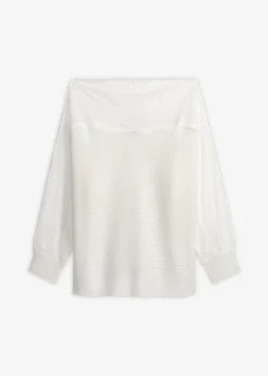 Pull épaules nues avec dentelle