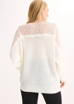 Pull épaules nues avec dentelle
