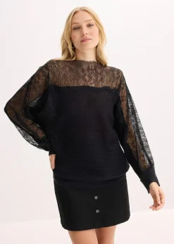 Pull épaules nues avec dentelle