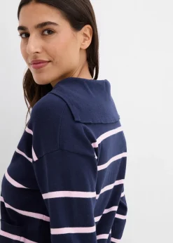 Pull polo en fine maille