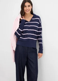 Pull polo en fine maille