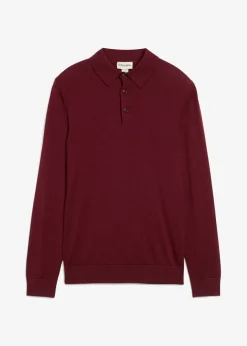 Pull polo en fine maille avec laine mérinos, slim